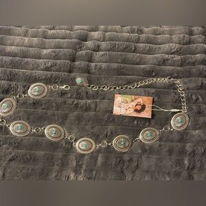 Silver and Turquoise Women's Belt